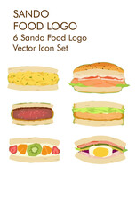 Sando food logo vector Icon set