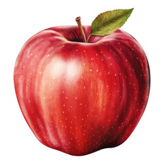 Vibrant red apple PNG with a crisp, tart look, on a clear background.