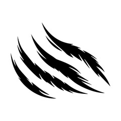 Fototapeta premium animal claw scratches mark isolated