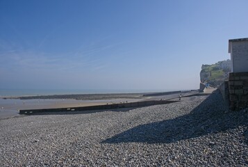 Plaine de Puys, France - May 11, 2024: Plaine de Puys. Dieppe Landing place in 1942 raid. Memorial....