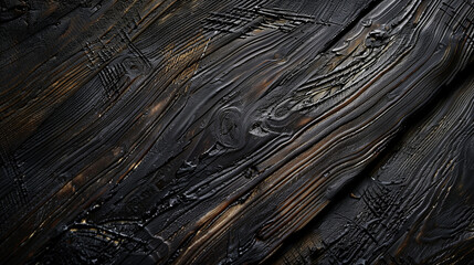 Fototapeta premium Tabla de madera tostada al detalle con vetas oscuras