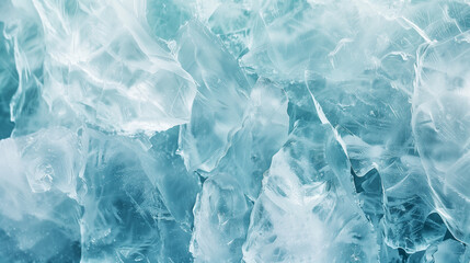 Muro de Hielo agrietado y fragmentado de color verde