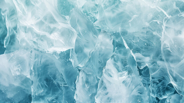 Muro de Hielo agrietado y fragmentado de color verde