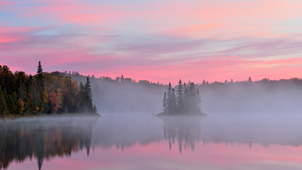 sunrise over the lake