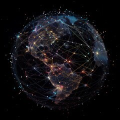 Global Network Connectivity Concept Illustration