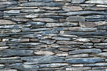 Masonry of natural stone, in the Thuringian Slate Hills, Germany
