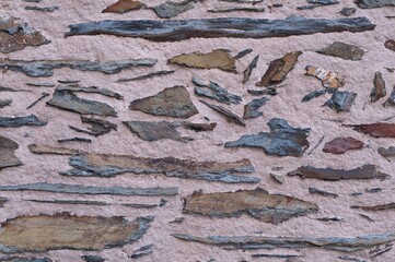 Masonry of natural stone, in the Thuringian Slate Hills, Germany