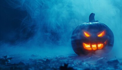 Naklejka premium Halloween Extravaganza, Enchanting Night Sky & Pumpkin Set in Papercut Style - Vector Illustrations Featuring Full Moon, Witch's Cauldron, Spider Webs & Bats. Ideal for Posters & Brochures with Cust