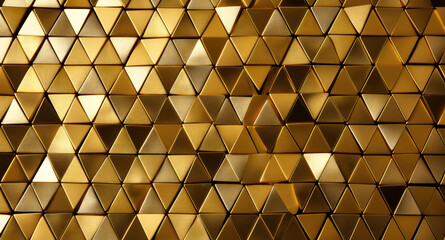 Close-Up of Gold Triangle Wall