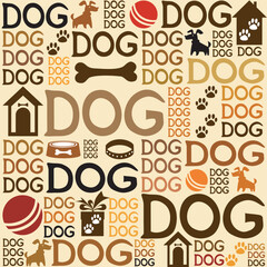 Seamless background with dogs. Good for textile fabric design, wrapping paper, website wallpapers, textile, wallpaper and apparel. vector illustration