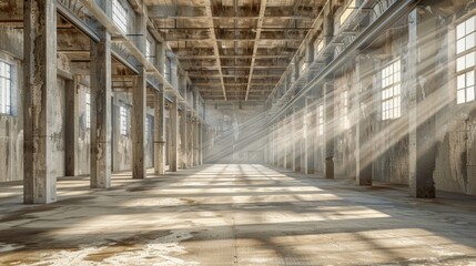 Interior of an empty warehouse