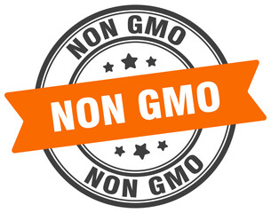 non gmo stamp. non gmo label on transparent background. round sign