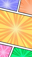 Obraz premium Colorful vertical comic wallpaper background 