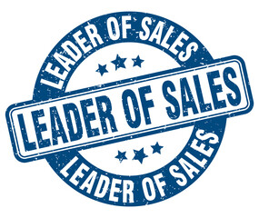 leader of sales stamp. leader of sales label. round grunge sign