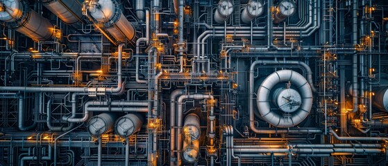 Aerial closeup view of a sprawling industrial zone with a maze of pipelines and pipe racks, emphasizing the scale of a modern chemical plant