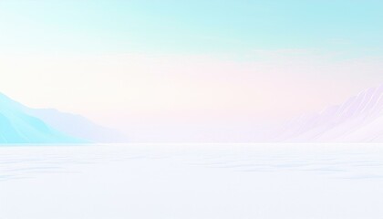 Bright white glacier ice surface. Pale pastel arctic landscape as background. 