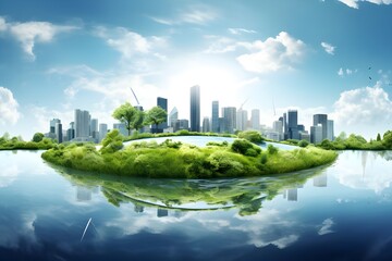 Fototapeta premium Sustainable Smart City Photos And Images
