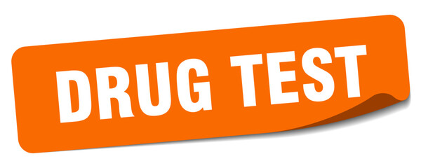 drug test sticker. drug test label