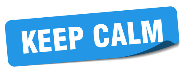 keep calm sticker. keep calm label