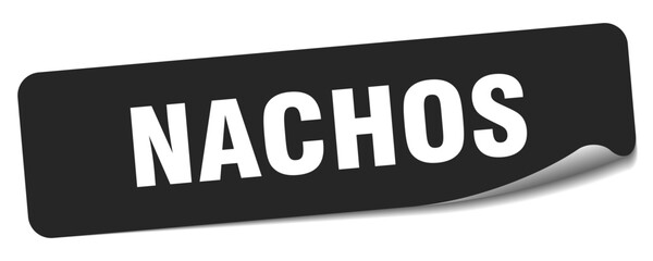 nachos sticker. nachos label