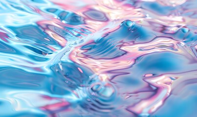 Fototapeta premium calming pastel blue and pink water ripples, Generative AI