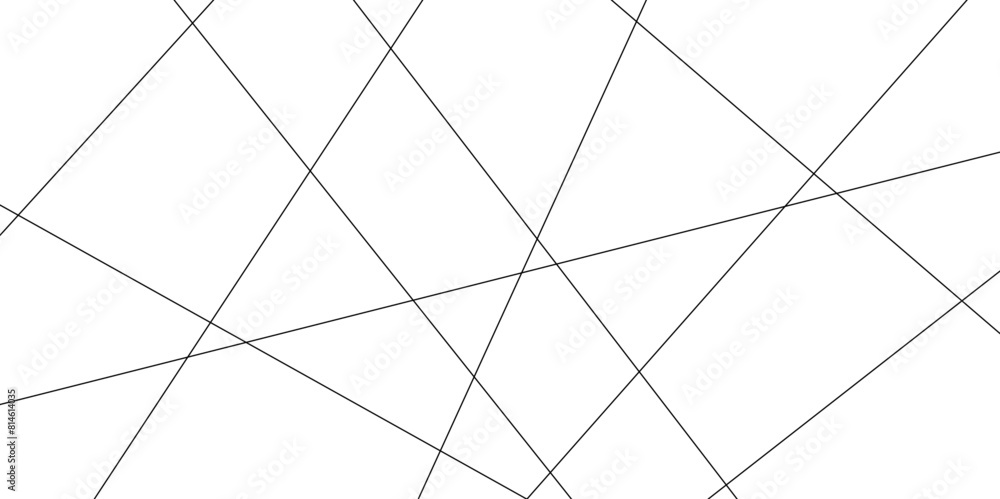 Wall mural random chaotic lines. abstract geometric pattern. outline monochrome texture. - Wall murals