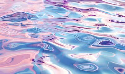 Fototapeta premium calming pastel blue and pink water ripples, Generative AI
