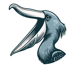 Shoebill bird hand drawn vector