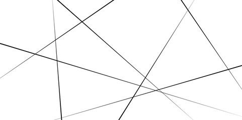 Random chaotic lines. Abstract geometric pattern. Outline monochrome texture.