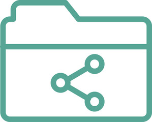 folder with sharing icon 