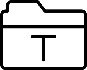 folder with T letter 