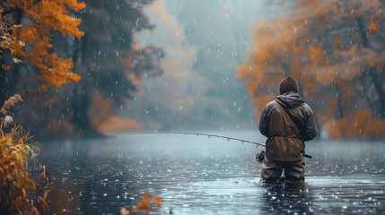 Fototapeta premium Fishing outdoor