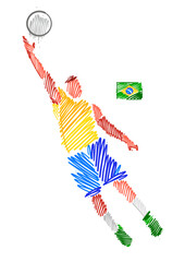 Man basketball player making moves with the ball