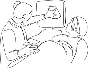 doctor doing ultrasound on pregnant woman