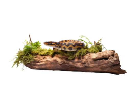 Serpent Serenity. On a White or Clear Surface PNG Transparent Background.