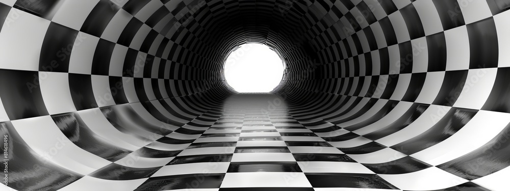 Aufkleber optical illusions with black white overlapping shapes creating depth.