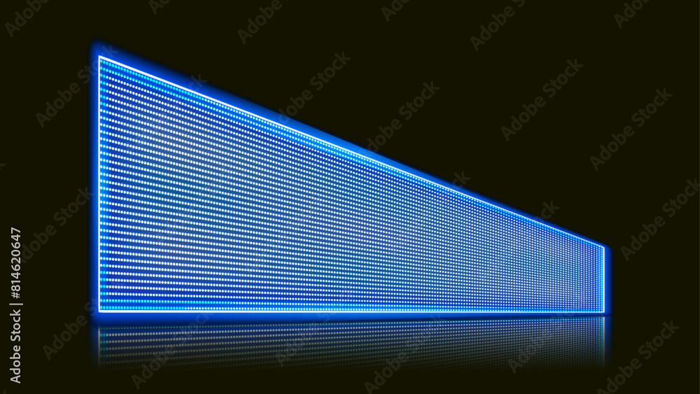 Aufkleber grid glittering bulb glow and perspective view side led screen wall stage light panel background for