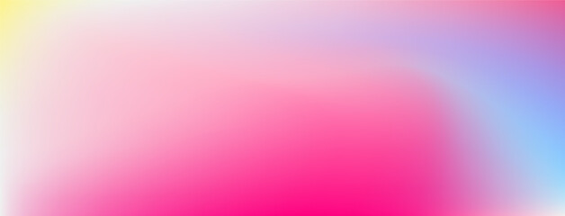 Flawless tender naive childish pastel color gradient. Vector pale pink, blue and yellow iridescent glowing background. Kids aesthetic backdrop in tender soft light pink violet tones