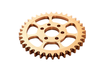 The Enigmatic Dance of the Metal Gear Wheel. On a White or Clear Surface PNG Transparent Background.