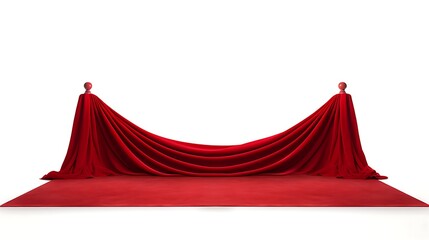 Podium stage with red carpet