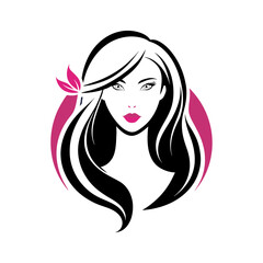 Beauty Women's salon parlour logo vector icon illustration