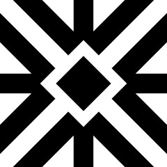 Fototapeta premium Abstract geometric pattern, monochrome design element.