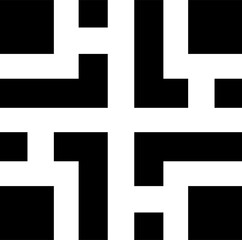 Obraz premium Abstract geometric pattern, monochrome design element.