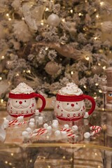 Cozy Holiday Vibes: Hot Chocolate and Cookies by the Christmas Tree
