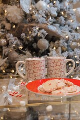 Cozy Holiday Vibes: Hot Chocolate and Cookies by the Christmas Tree