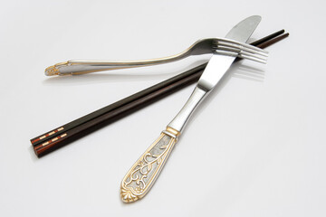 fork knife chopsticks