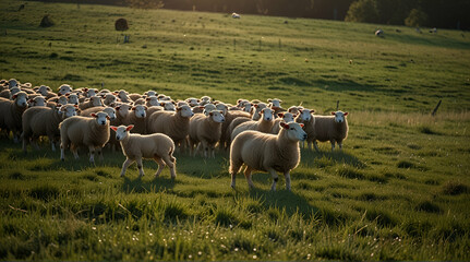 Sheep on pasture, Generative.AI
