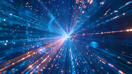 Abstract technology blue light