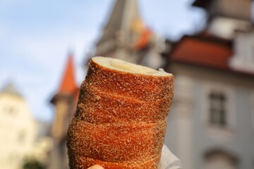 Trdelnik chimney cake in Prague