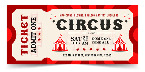 Circus ticket template